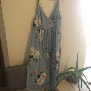 BP Floral Print Light Blue Maxi